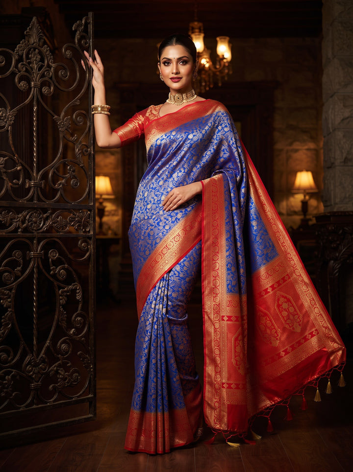 Aurelia Royale Crepe Khaddi Silk Saree