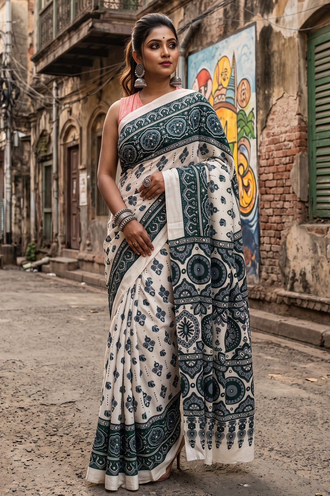 Pretty Obsession Modal Silk Saree With Mirror Work