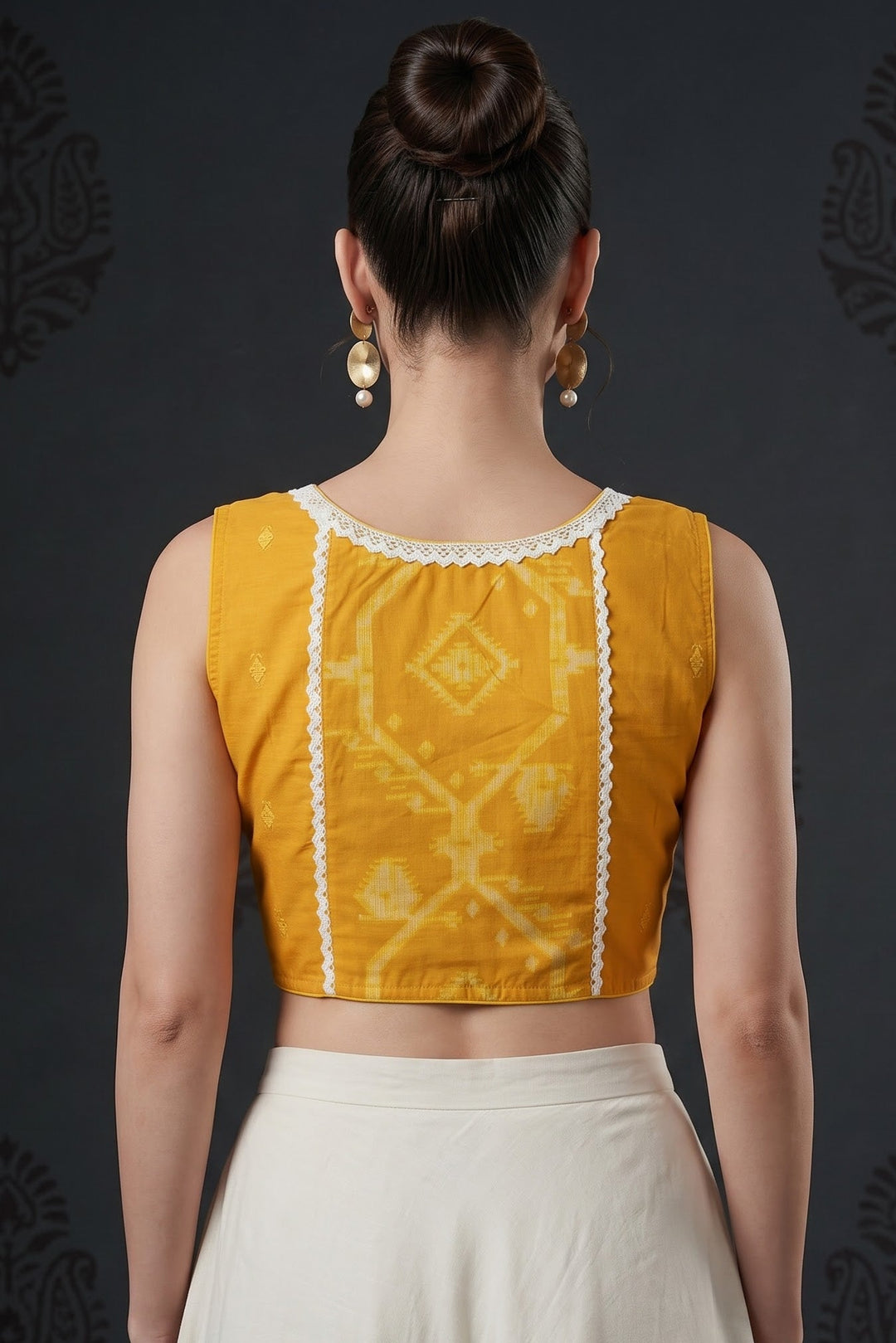 The Ancestral Muse Khadi Cotton Jamdani Woven Designer Blouse
