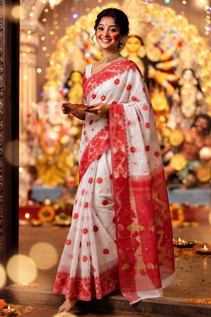 Kumudini | Karat Dhakai Jamdani Saree