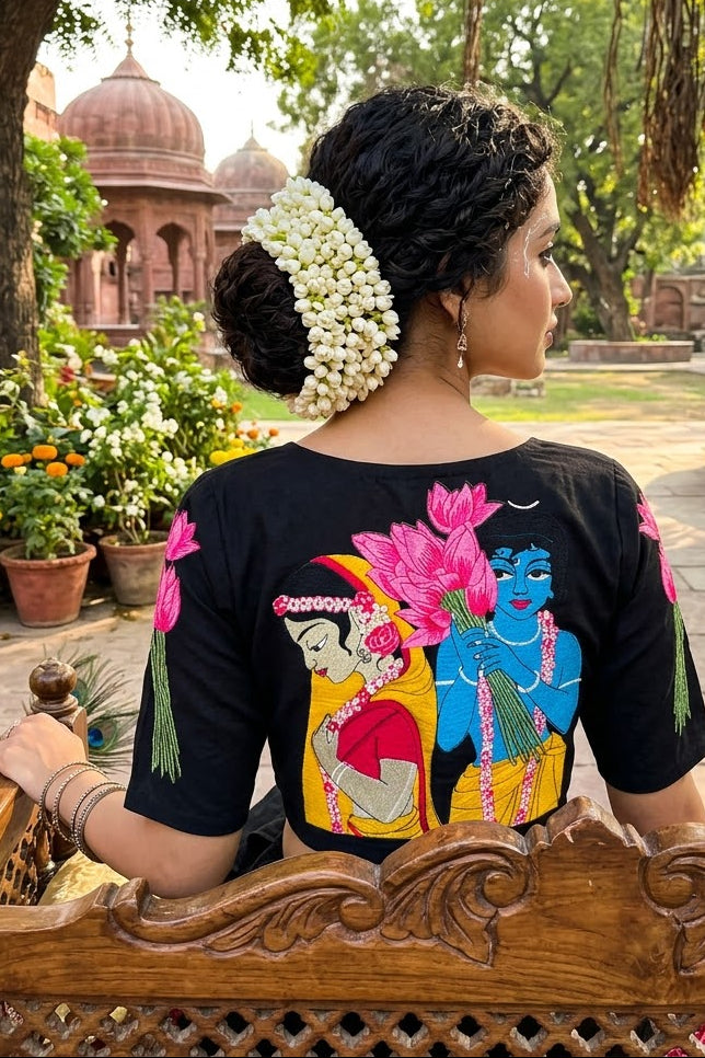 Shyam Sakhi Designer Embroidered Blouse