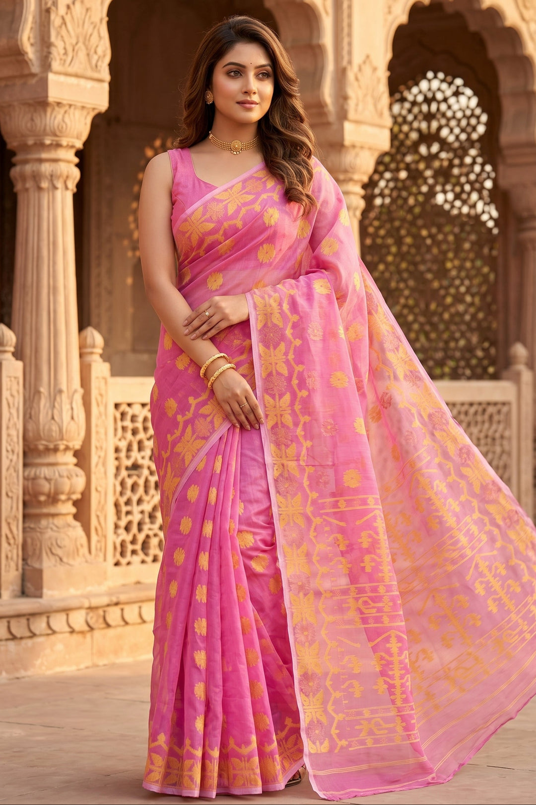 Kanaklata  Jamdani  Saree