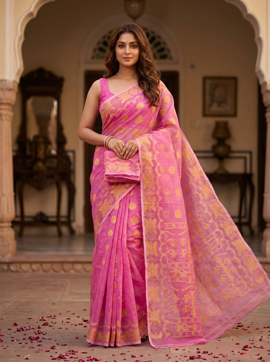 Kanaklata  Jamdani  Saree