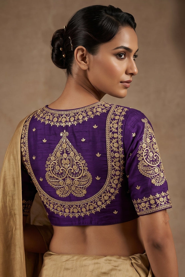 Portrait of Royalty Vichitra Silk Blouse