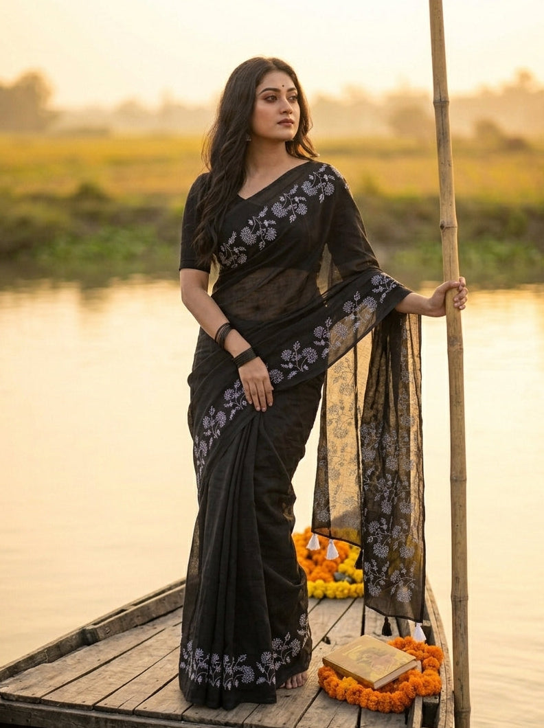 Bangarup (বঙ্গরূপ)– The Beauty of Bengal Embroidered Saree