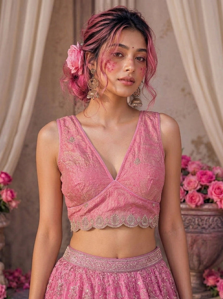 Shades Of Rose-Fendy Silk Blouse