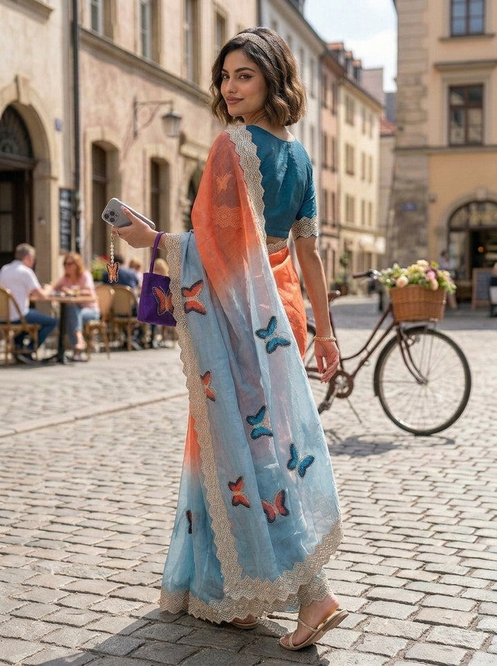 Traveling In Luxury- Fancy Silk Saree