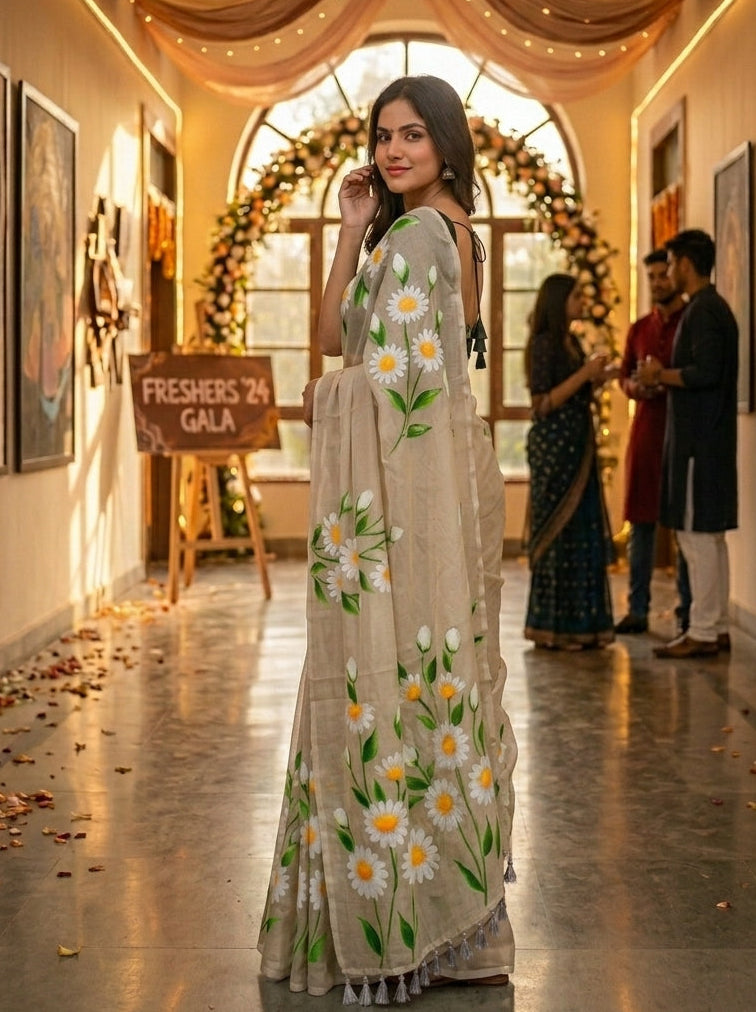 The perfect fresher's party  Mul Cotton Saree