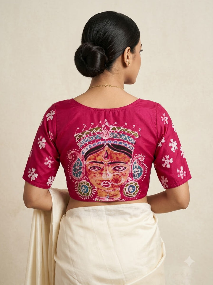 Mahishasuramardini Batik Silk Blouse