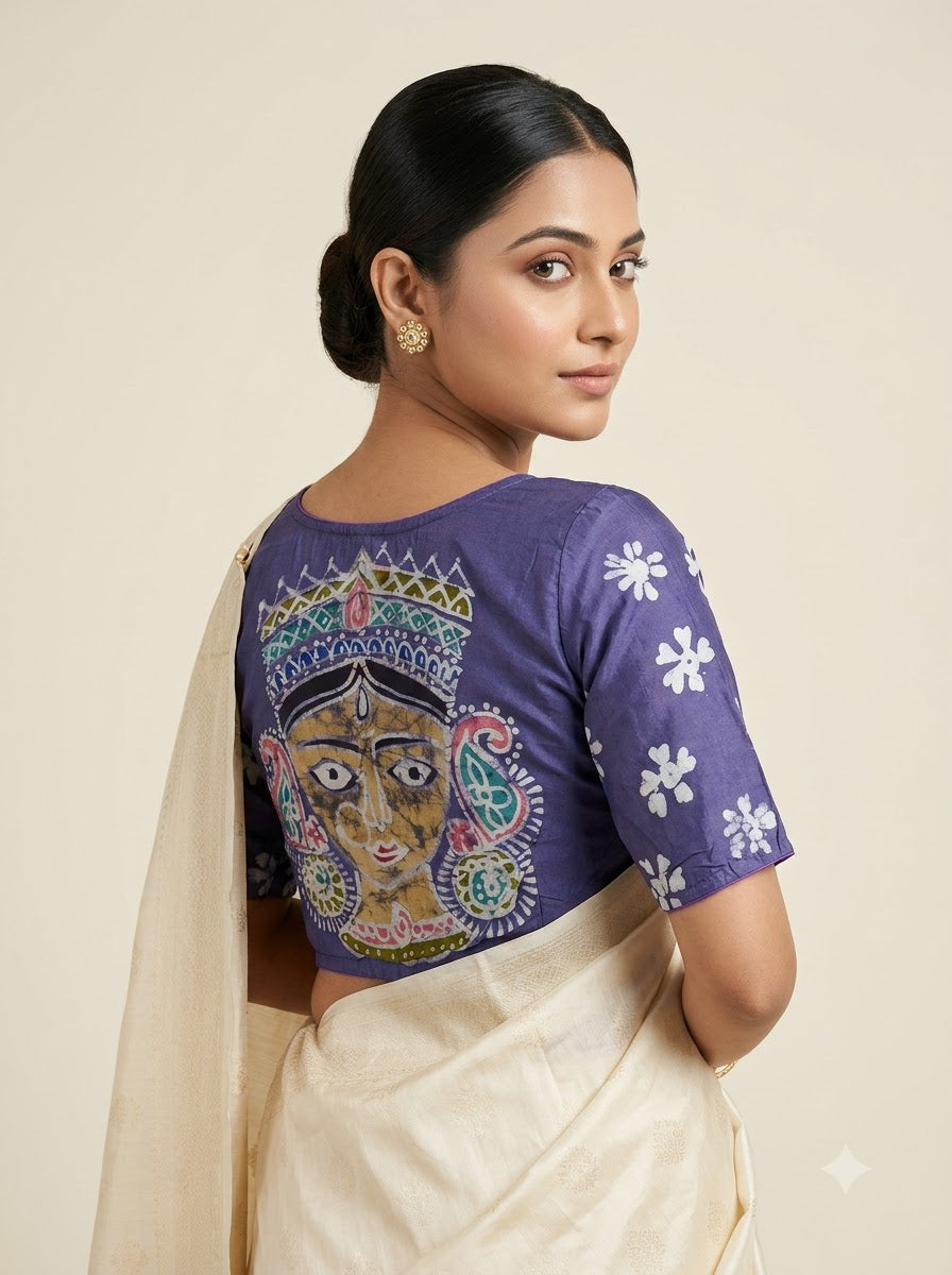 Mahishasuramardini Batik Silk Blouse