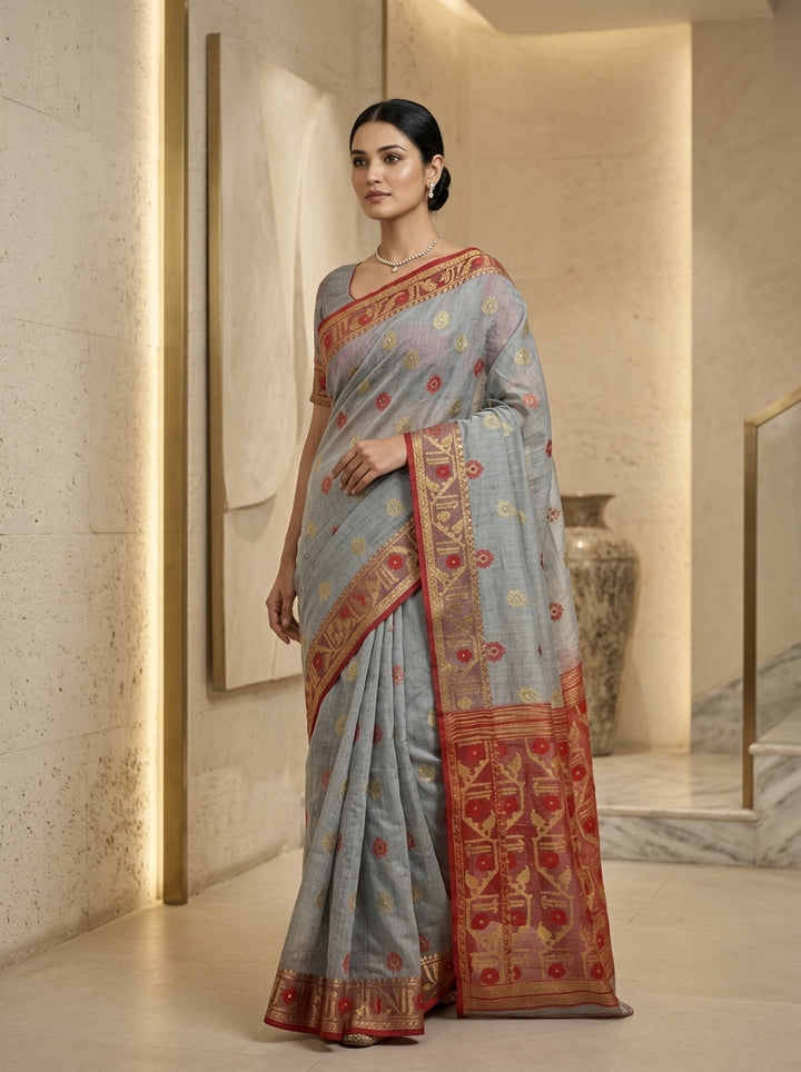 Suvarna Shobha Bengal Jamdani Saree