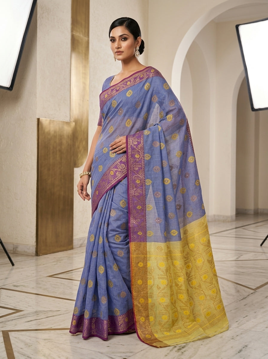 Suvarna Shobha Bengal Jamdani Saree