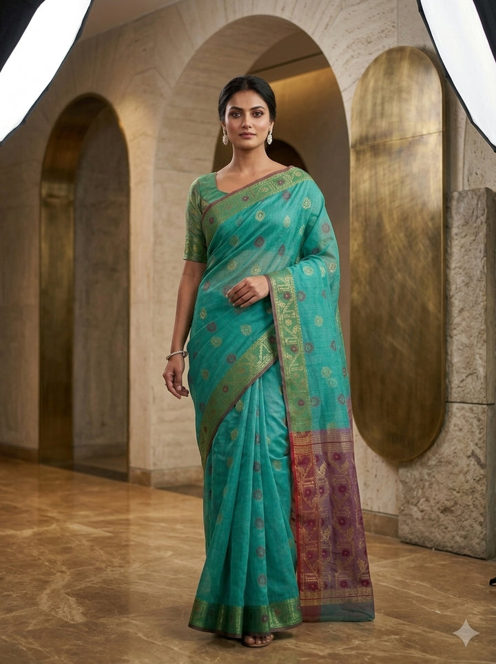 Suvarna Shobha Bengal Jamdani Saree