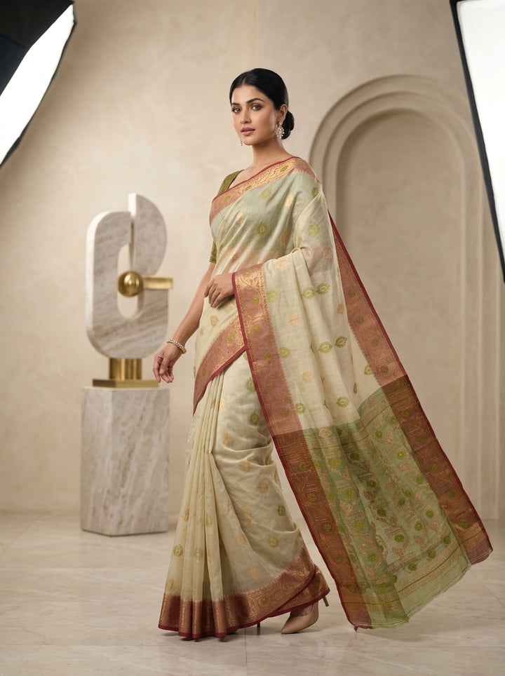 Suvarna Shobha Bengal Jamdani Saree