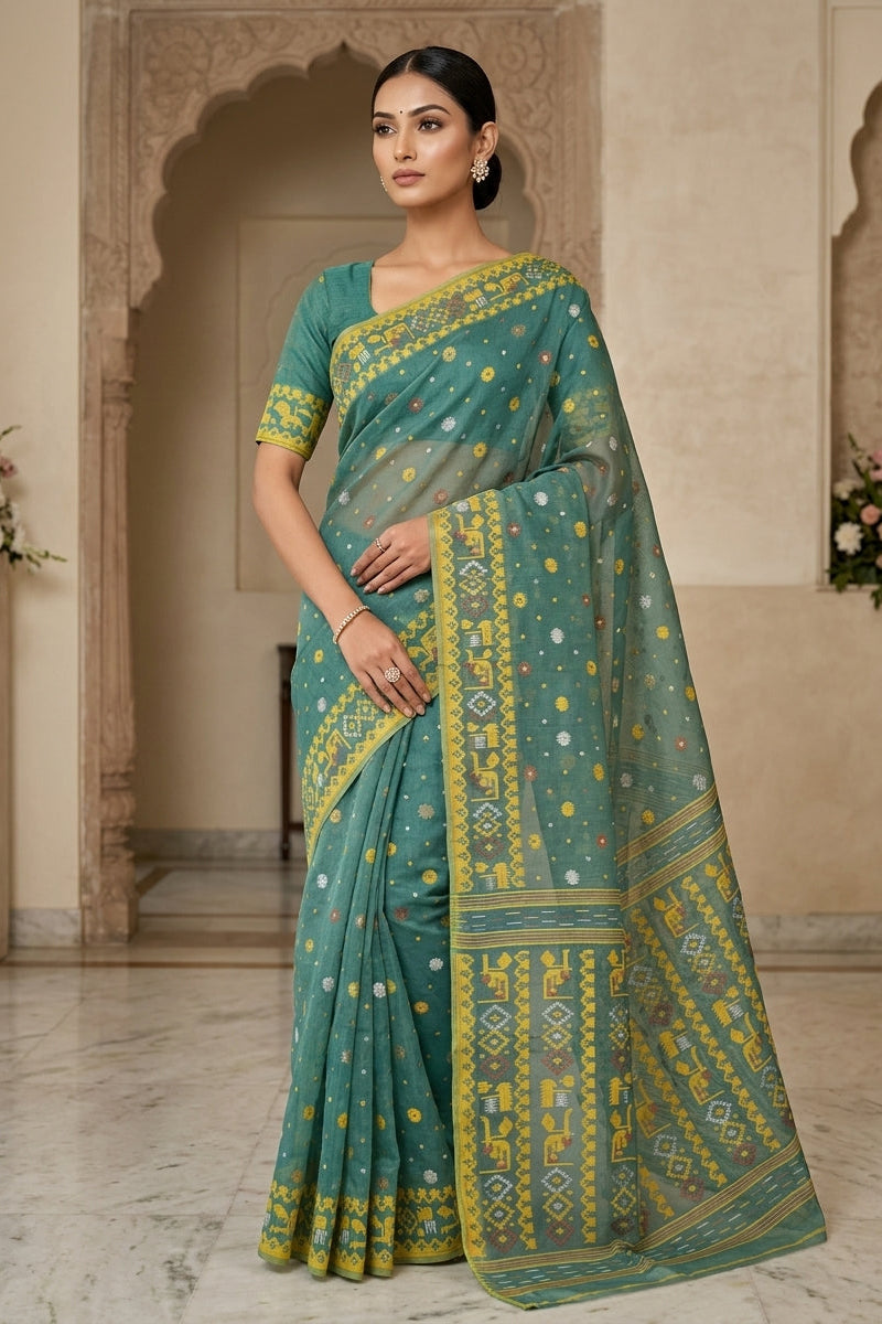 Moonloom Bengal Jamdani Saree