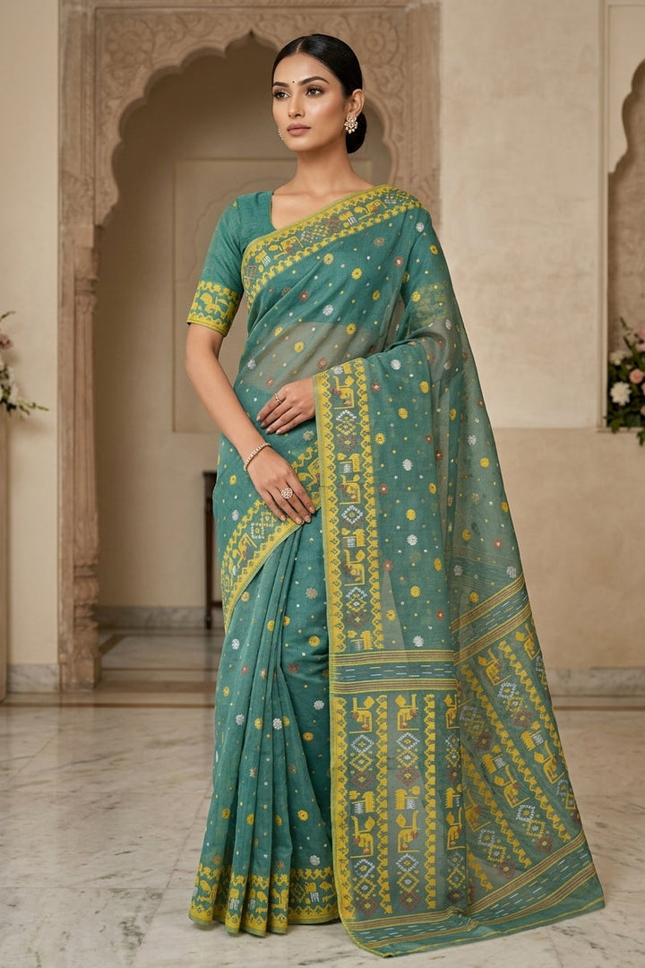 Moonloom Bengal Jamdani Saree