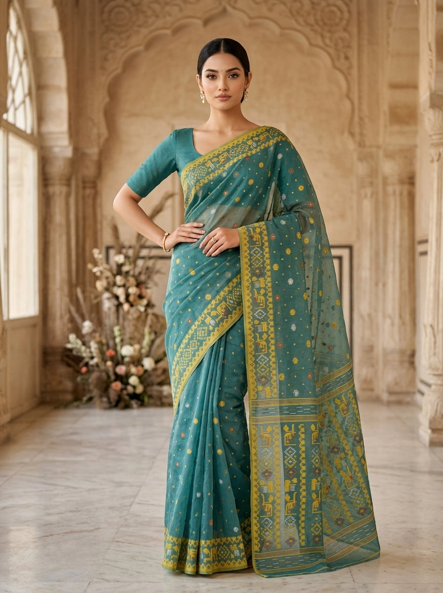 Moonloom Bengal Jamdani Saree