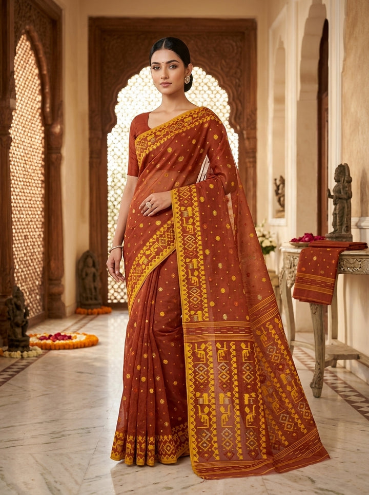Moonloom Bengal Jamdani Saree