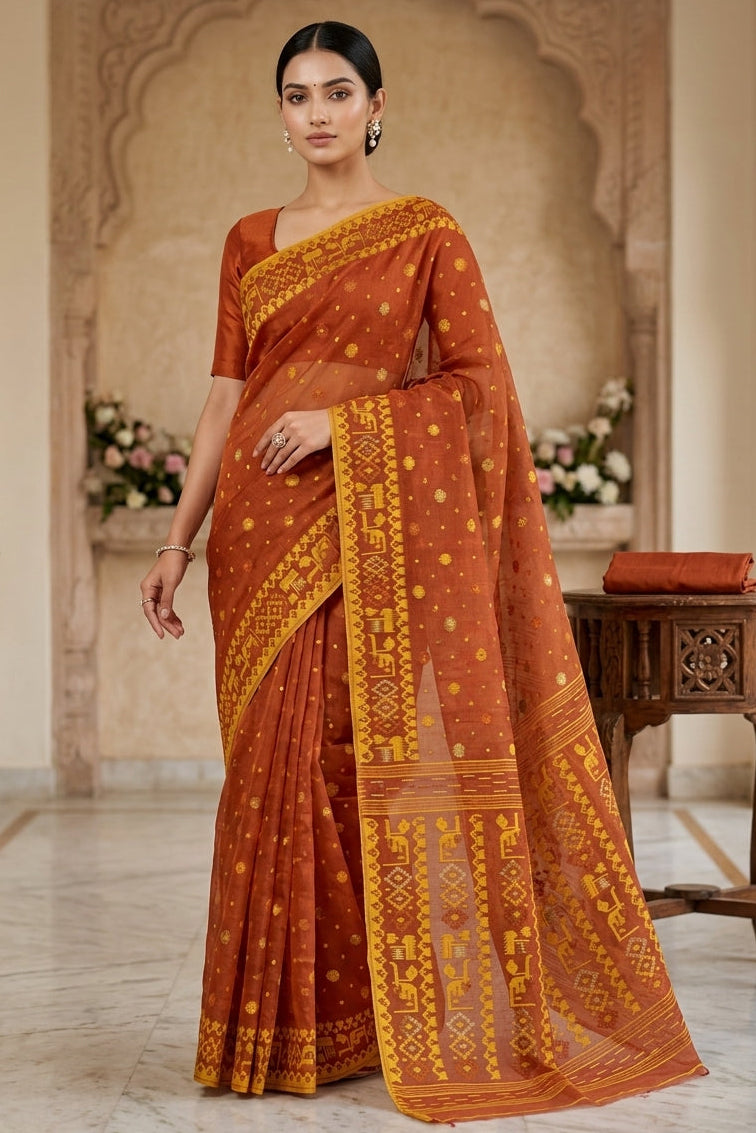 Moonloom Bengal Jamdani Saree
