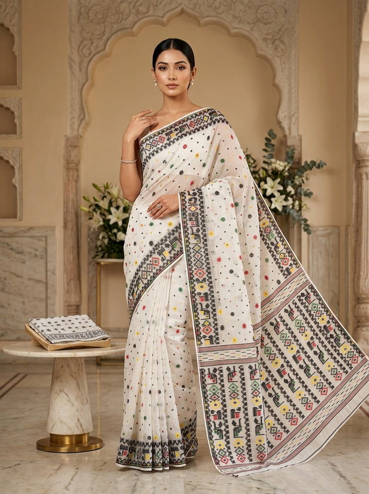 Moonloom Bengal Jamdani Saree
