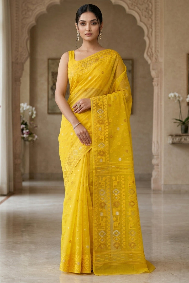 Moonloom Bengal Jamdani Saree