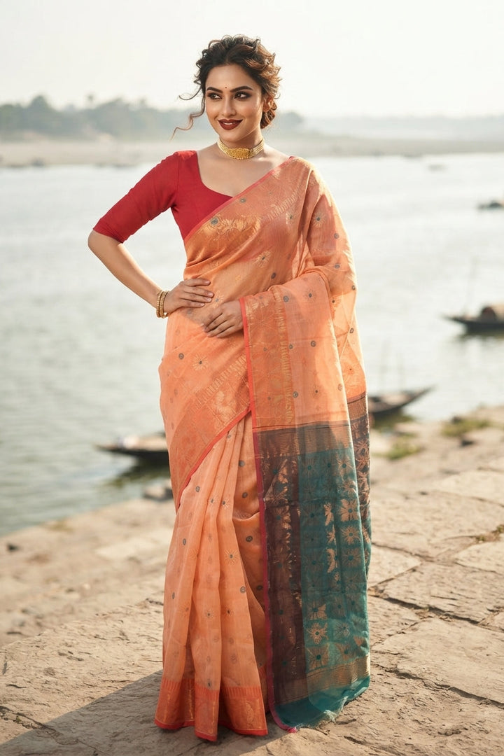 Bibhuti Dhakai Jamdani Saree