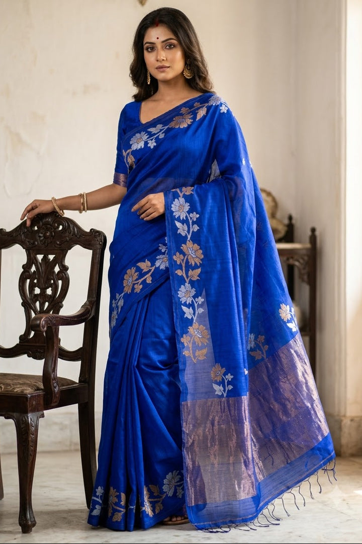 Agomoni Aabha – Soft Pure Matka Jamdani Saree