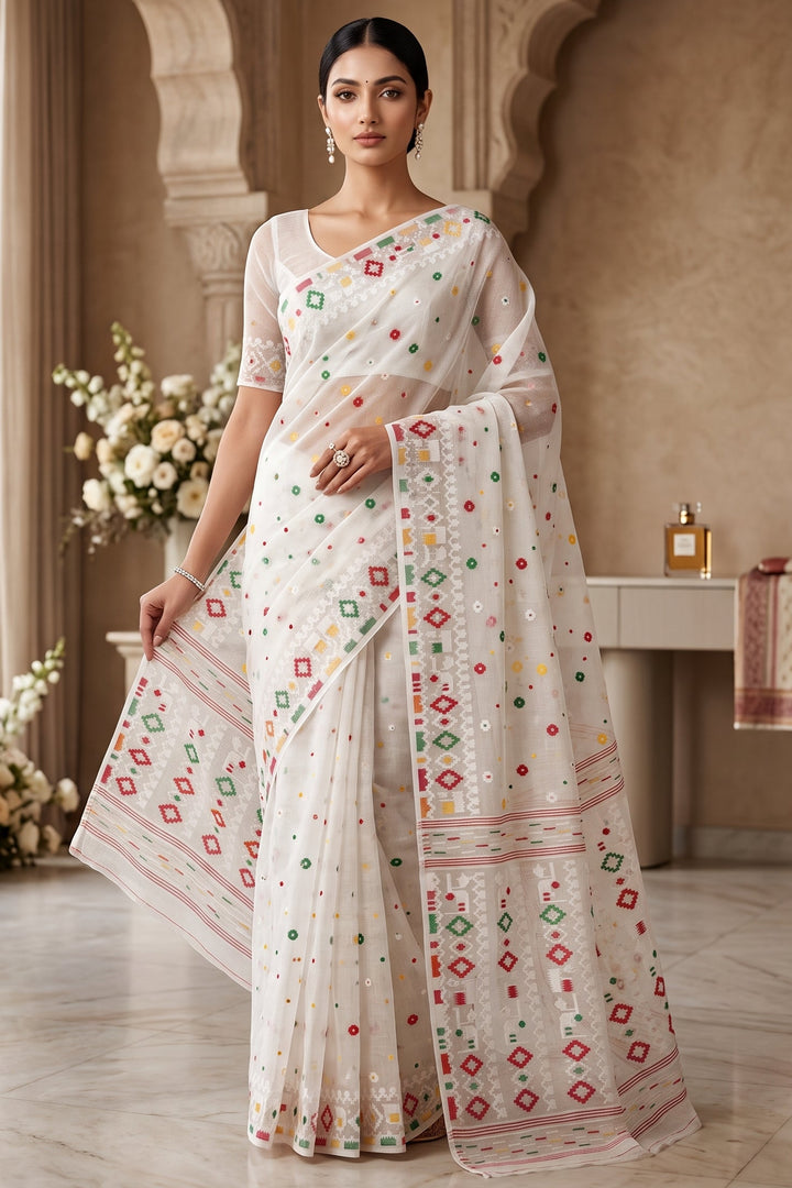 Moonloom Bengal Jamdani Saree