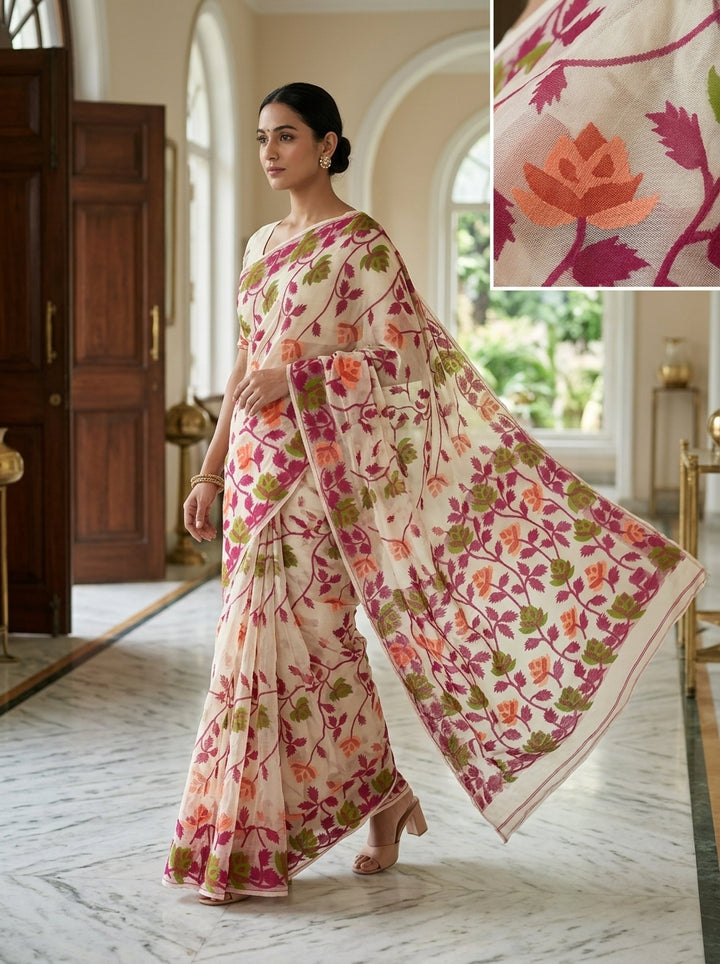 Sheser Kabita Dhakai Jamdani Saree