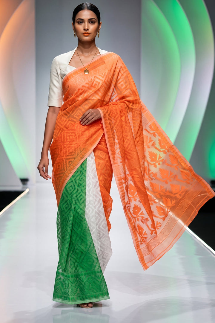 Desher Rong Jamdani Saree