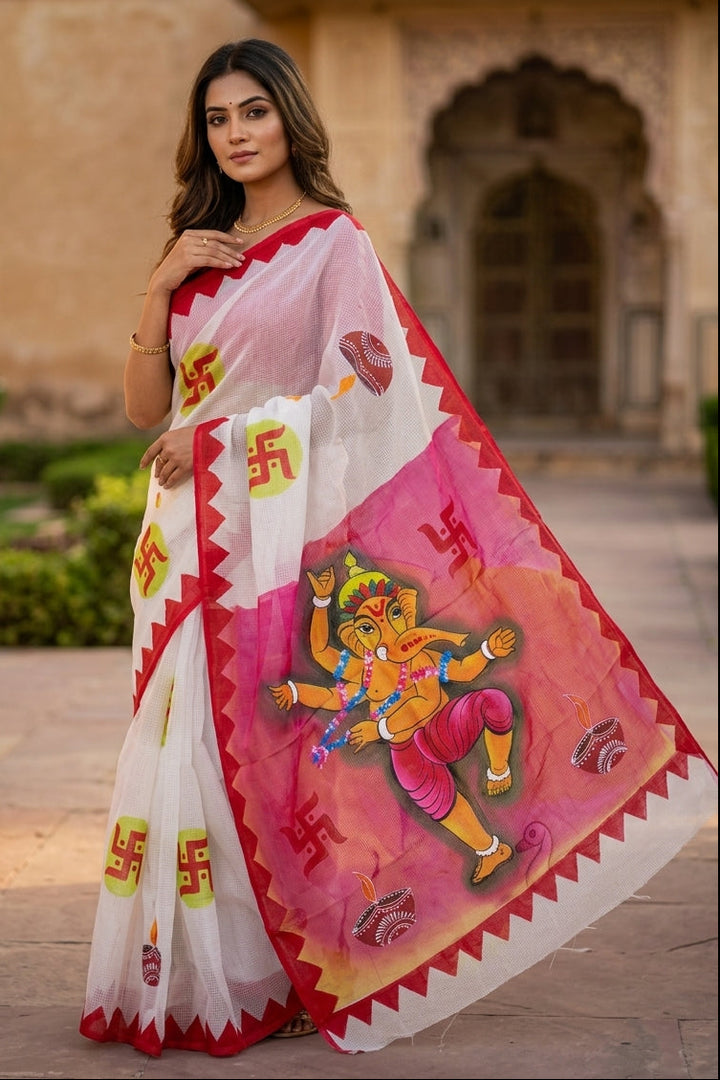 Transformation Hand Painted Kota Saree