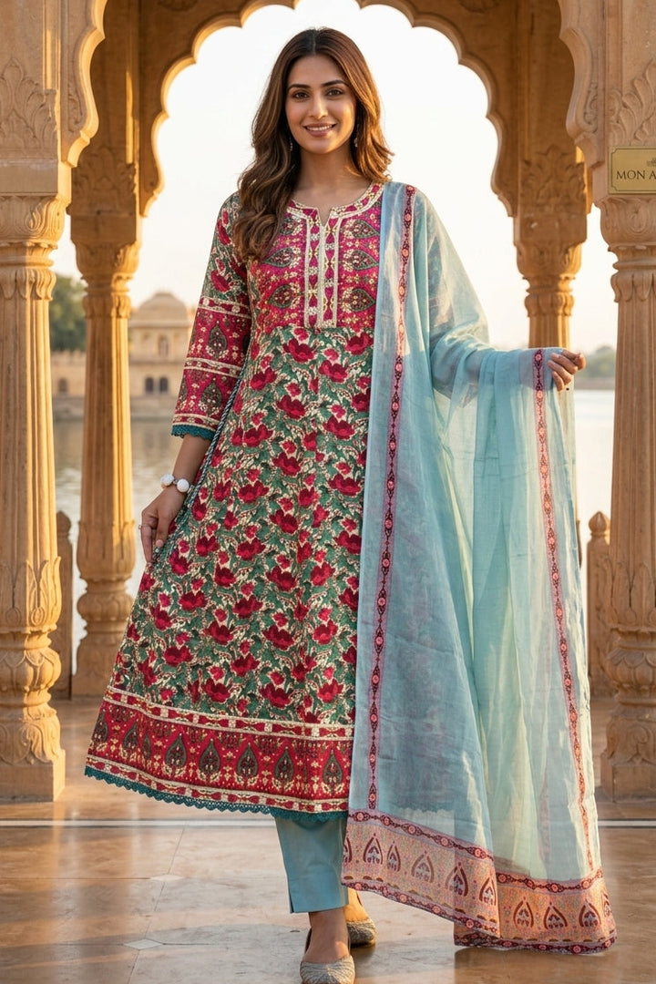 Floral Touch -Anarkali Suit Set