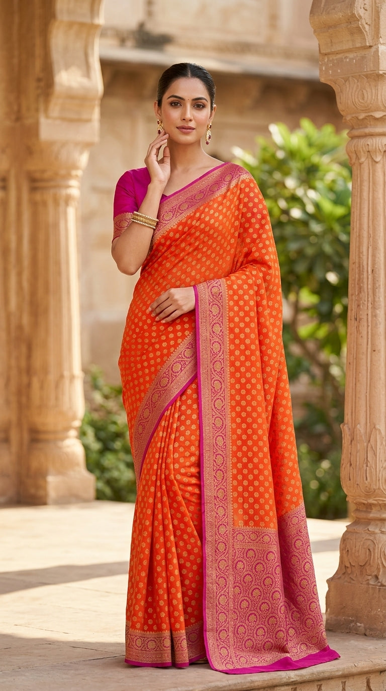 Swarnima Banarasi Semi Georgette Saree
