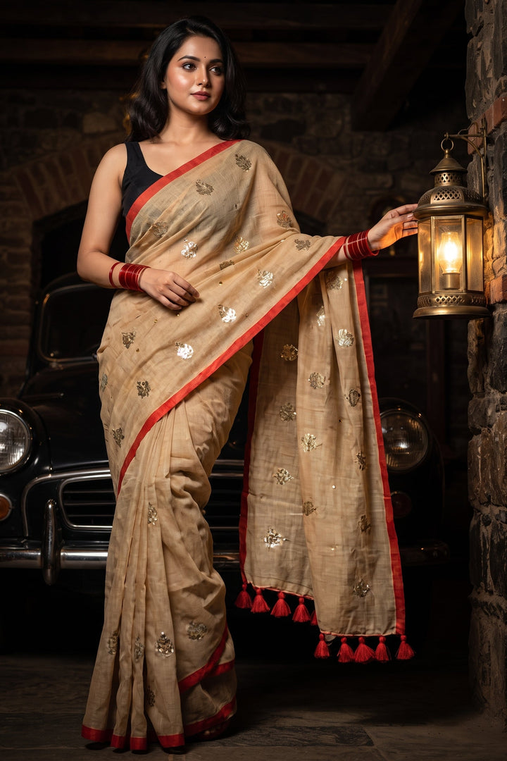 Mandarin Muse Mul Cotton Saree
