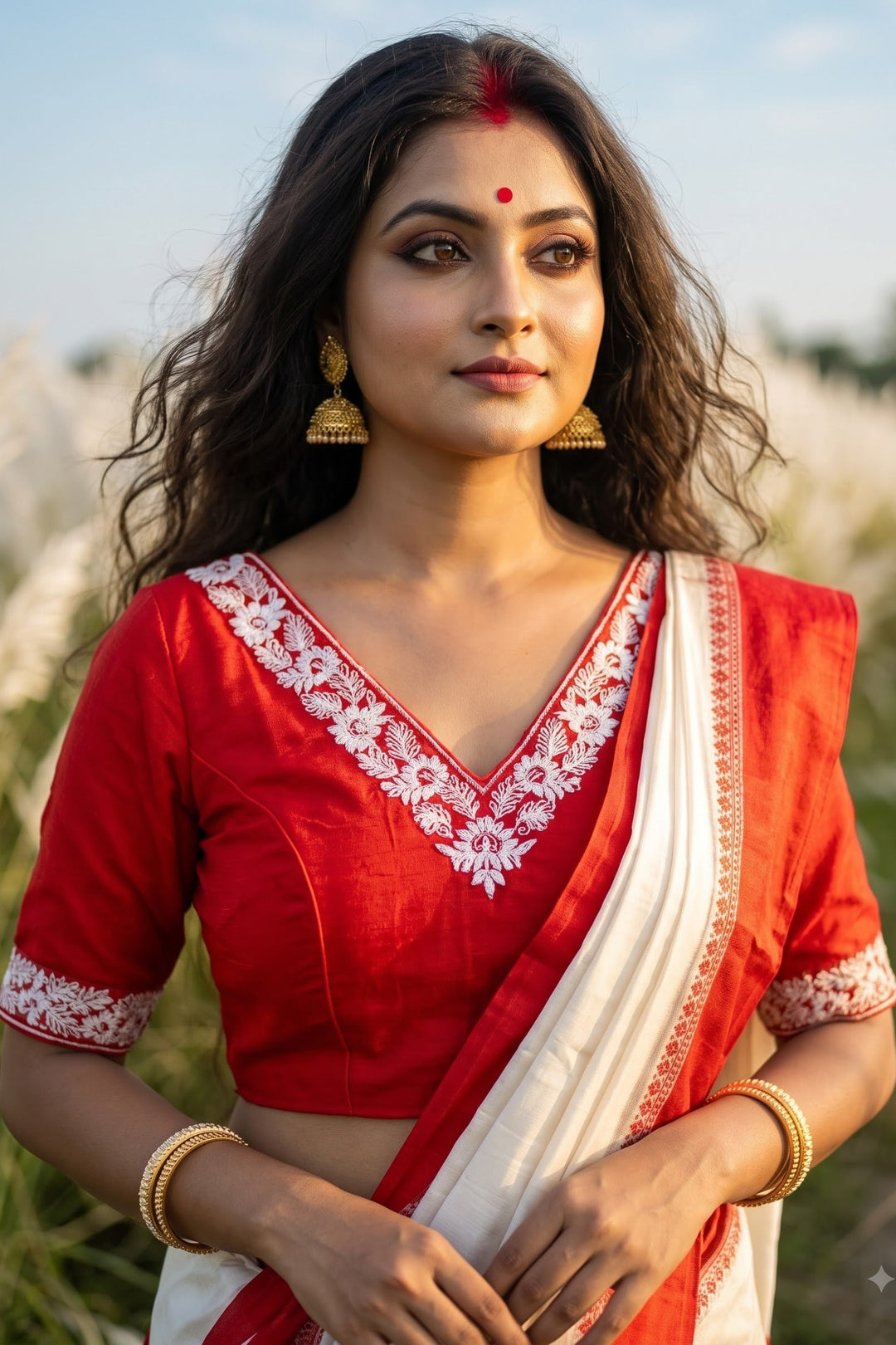 Mahalaya Prabhat Designer Blouse