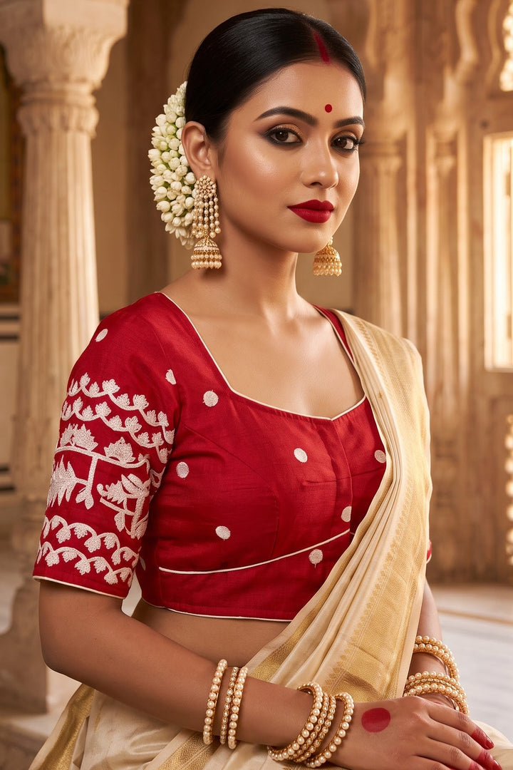 A Love Affair- Designer Vichitra Silk Blouse