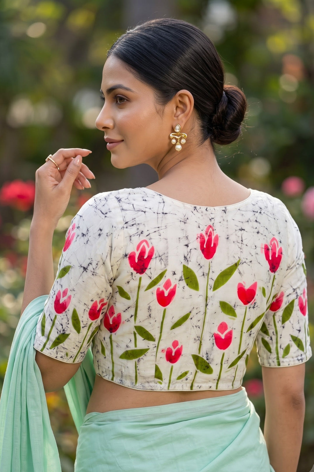 Tulip Charm Batik Blouse