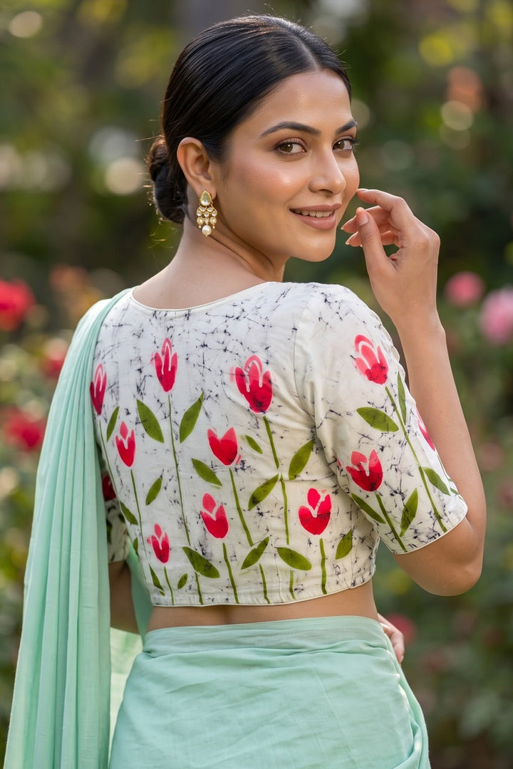 Tulip Charm Batik Blouse