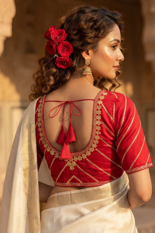 Elegance Becomes Art Vichitra Silk Blouse