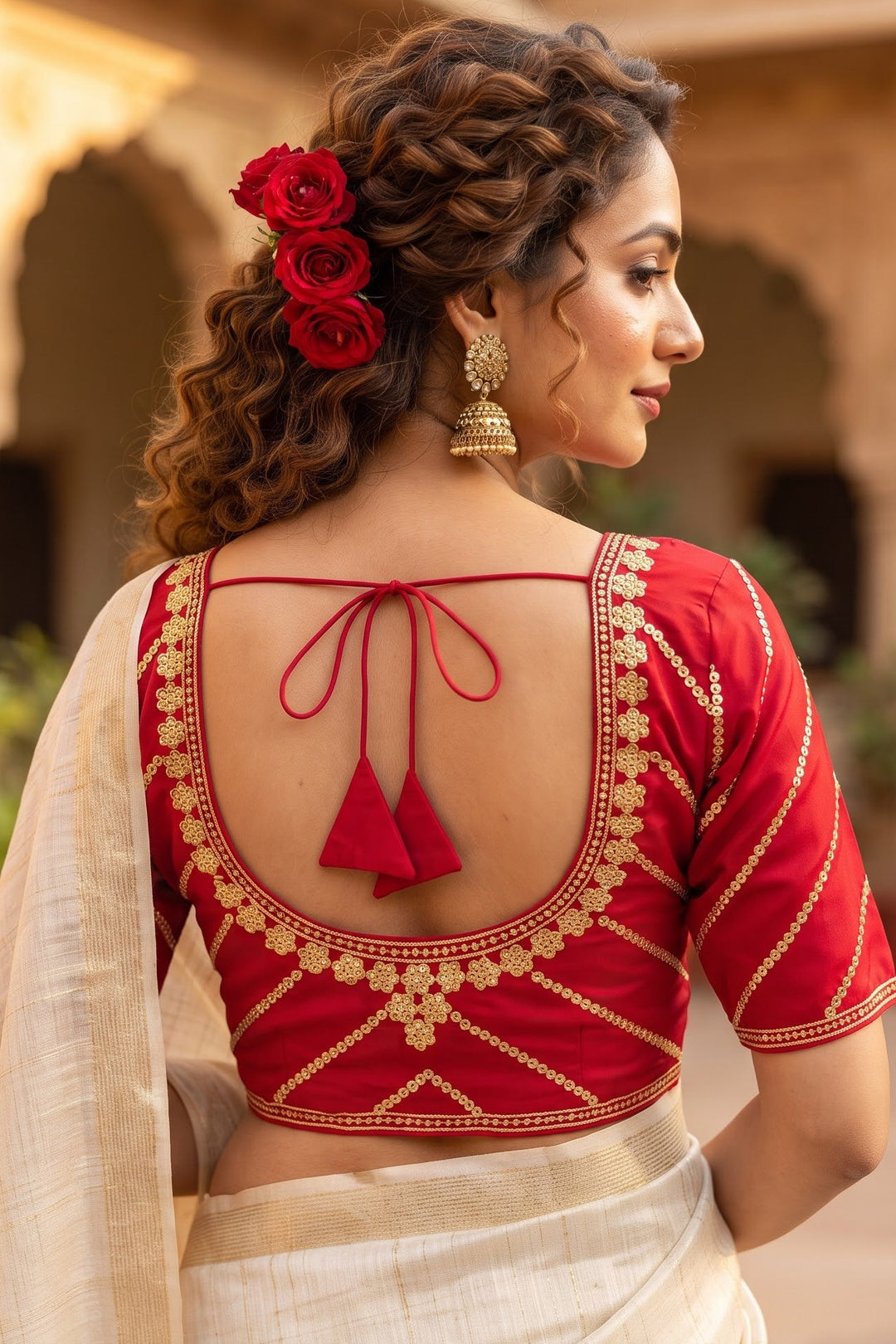 Elegance Becomes Art Vichitra Silk Blouse
