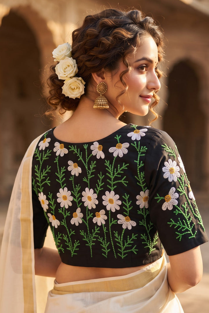 Daisy Enchant Vichitra Silk Blouse