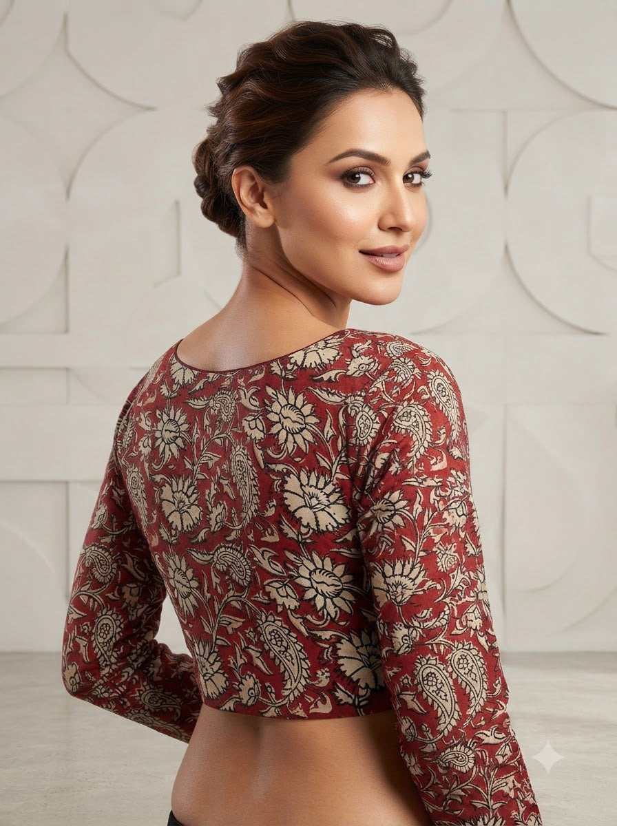 Wrapped In Dreams Ajrakh Cotton Blouse
