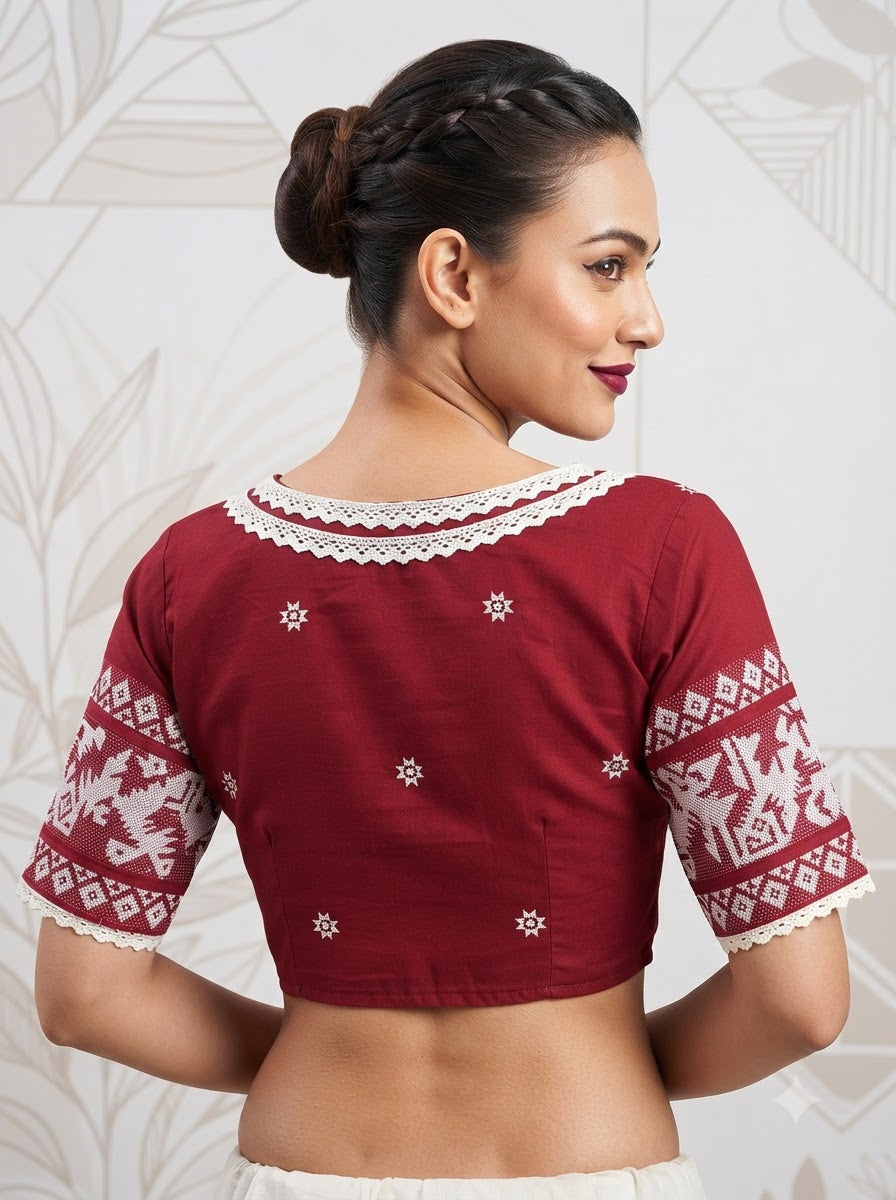 Kusum Veena Jamdani Designer Blouse