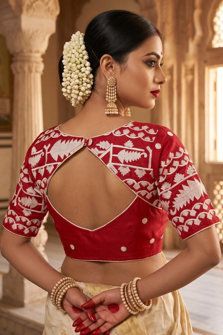 A Love Affair- Designer Vichitra Silk Blouse