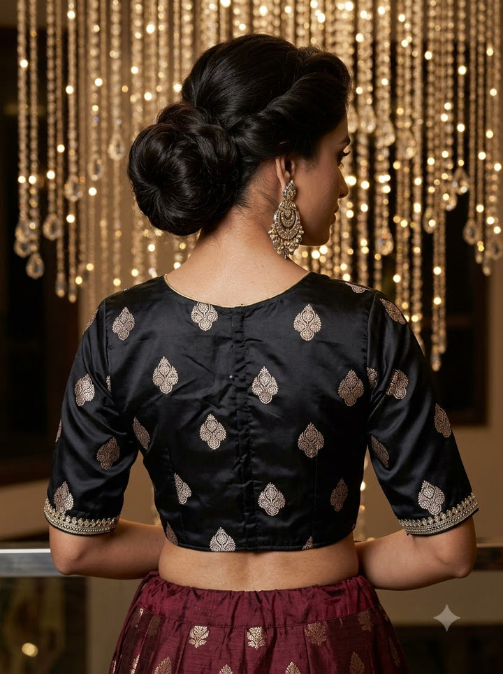 Sunehri Adaa Mashru Banarasi Silk Blouse