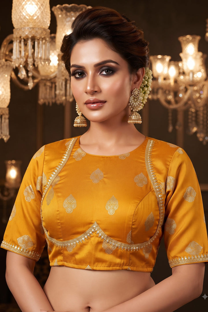 Sunehri Adaa Mashru Banarasi Silk Blouse