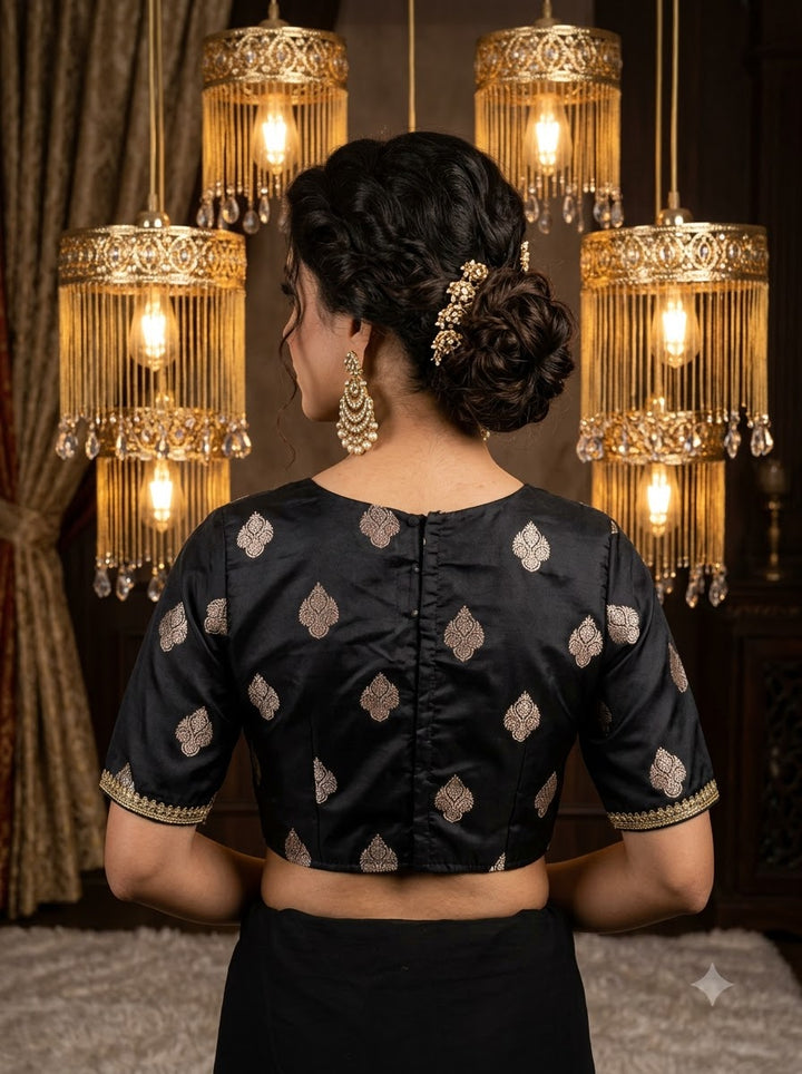 Sunehri Adaa Mashru Banarasi Silk Blouse