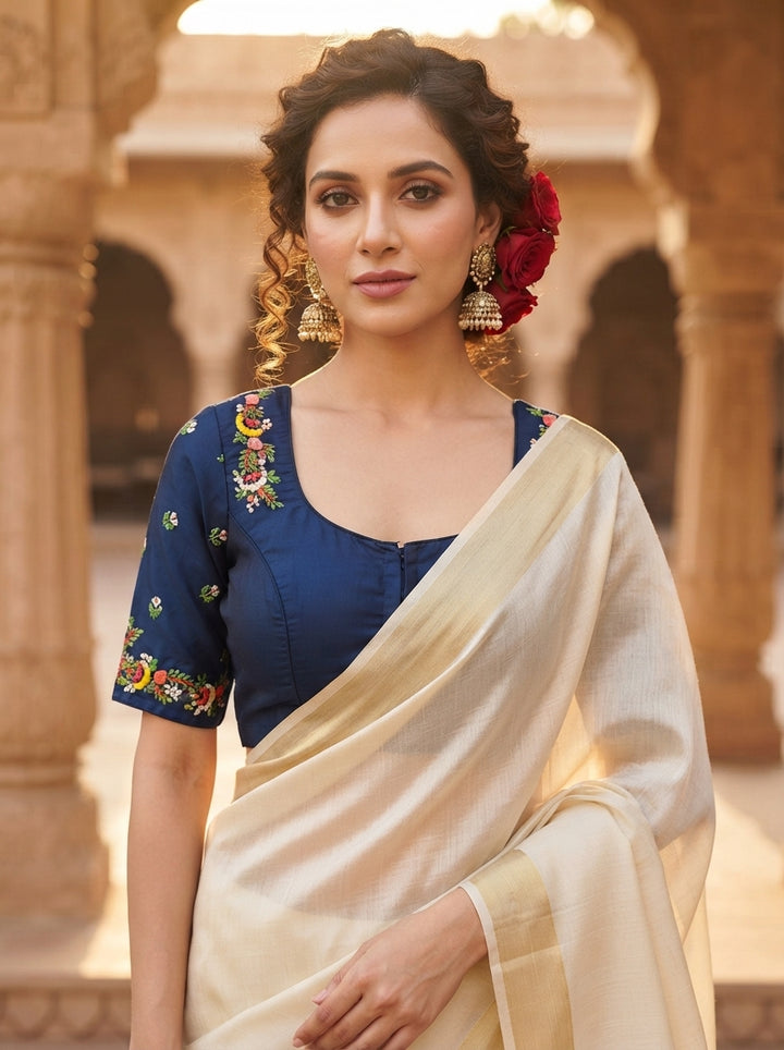 Kumkum Blossom Handwork Blouse