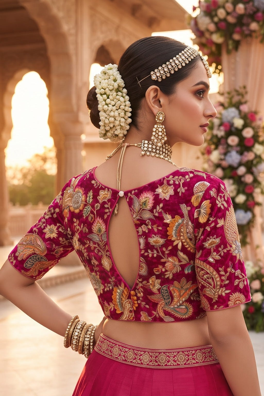 Own The Crown – Designer Zari & Sequins Crepe Blouse