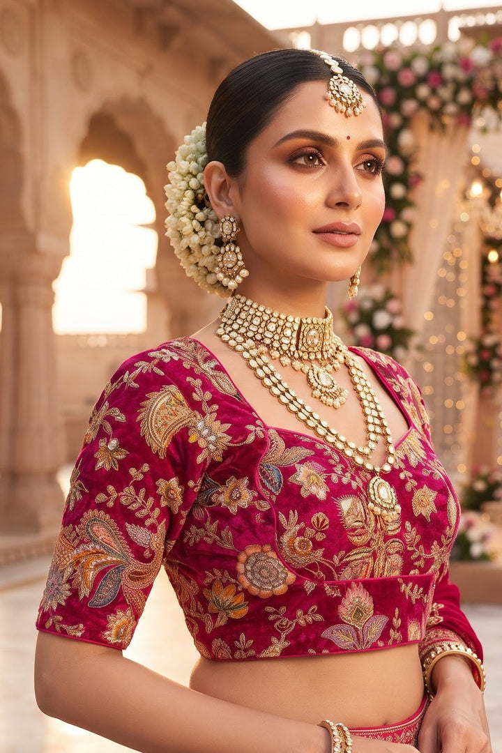 Own The Crown – Designer Zari & Sequins Crepe Blouse